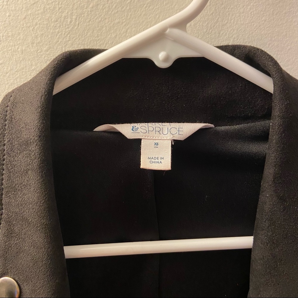 NWOT Market & Spruce Black Suede Moto Jacket - Picture 5 of 5